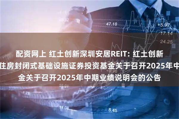 配资网上 红土创新深圳安居REIT: 红土创新深圳安居保障性租赁住房封闭式基础设施证券投资基金关于召开2025年中期业绩说明会的公告