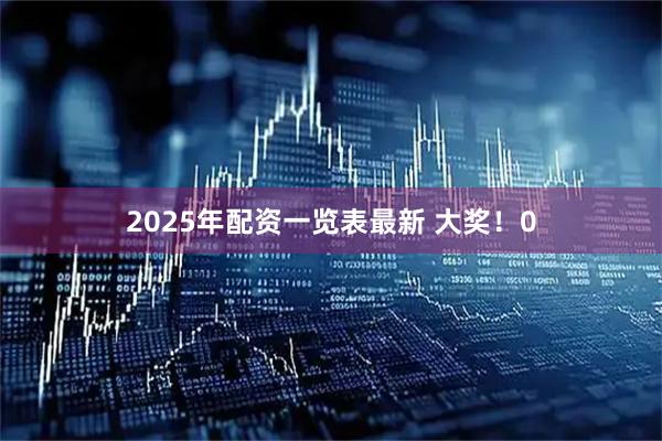 2025年配资一览表最新 大奖！0